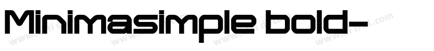 Minimasimple bold字体转换